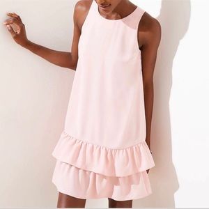 NWT Loft Ruffle Drop Waist Sleeveless Dress